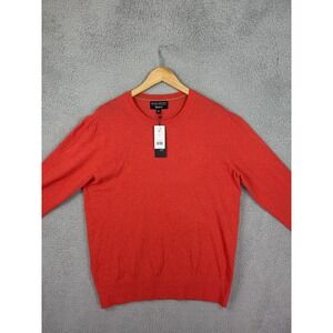 Banana Republic Sweater Womens XL Orange Wool Cashmere Crewneck New Tags Knit